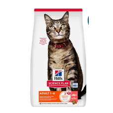 Сухий корм Hill's Science Plan Adult Cat 1-6 with Salmon для дорослих котів з лососем  із запатентованою технологією ActivBiome+