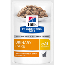 Hill’s PRESCRIPTION DIET c/d Вологий корм для котів, догляд за сечовидільною системою, з куркою, пауч