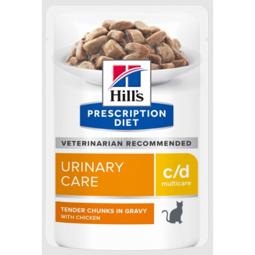 Hill’s PRESCRIPTION DIET c/d Вологий корм для котів, догляд за сечовидільною системою, з куркою, пауч