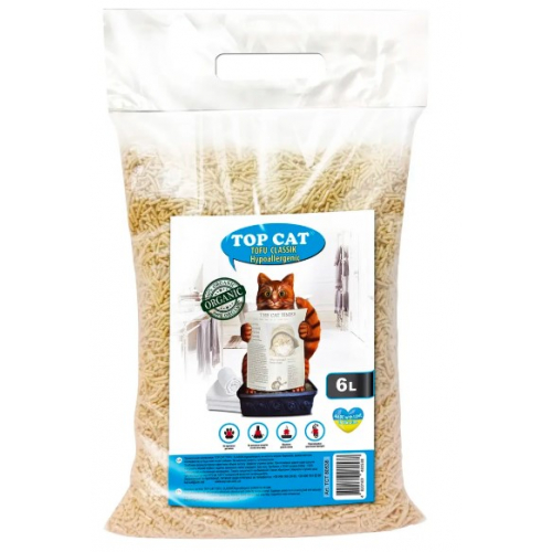 Наповнювач для котячого туалету Top Cat Tofu Klassik соєвий гіпоалергенний