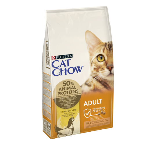 Cat Chow® (Кет Чау). З куркою та індичкою. Сухий повнораціонний корм для дорослих котів