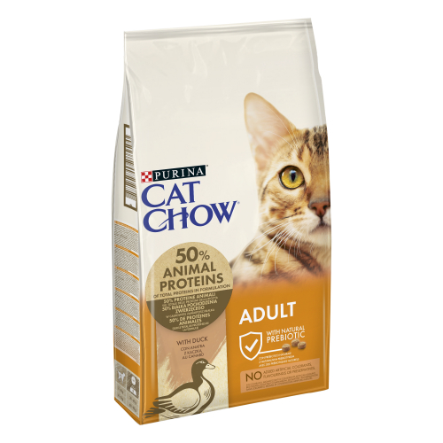 PURINA® CAT CHOW® (ПУРІНА КЕТ ЧАУ). З КАЧКОЮ. СУХИЙ ПОВНОРАЦІОННИЙ КОРМ ДЛЯ ДОРОСЛИХ КОТІВ 