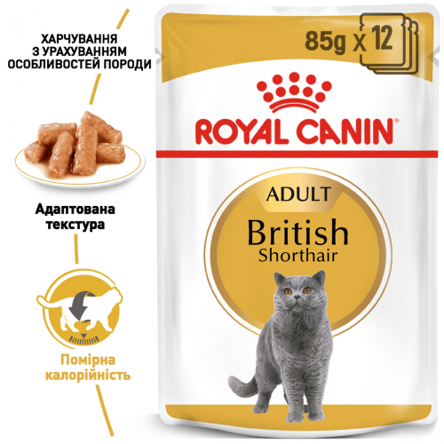 Royal Canin BRITISH SHORTHAIR ADULT Вологий корм для котів британських короткошерстих  від 12 місяців