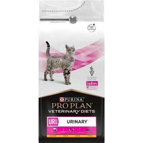 Сухий дієтичний корм для котів при сечокам'яній хворобі Pro Plan Veterinary Diets UR Urinary Feline Formula з куркою.