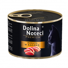 Корм конс.Dolina Noteci Premium  для котів, м'ясні шматочки в соусі з качкою,185 г