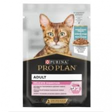 Purina Pro Plan (Пуріна Про План) Delicate Nutrisavour - Вологий корм з океанічною рибою для дорослих котів з чутливим травленням (шматочки в соусі)