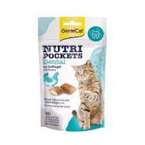 Снеки Для кішок Gimborn GimCat Nutri Pockets Dental для росту зубів 60 г.