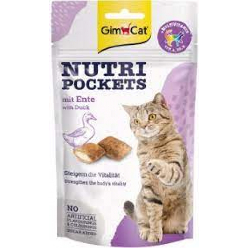 Вітамінні ласощі Gimborn GimCat Nutri Pockets для котів Качка + Мультивітамін 60 г.