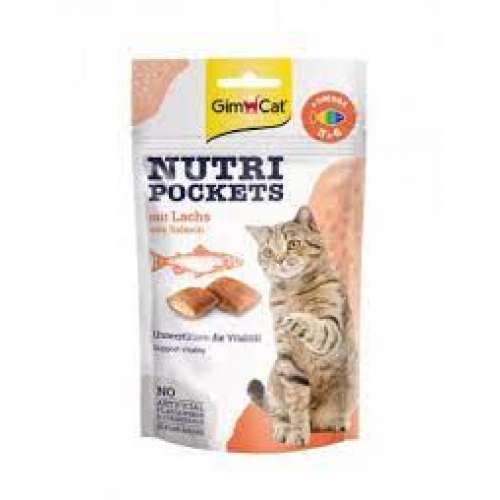 Снеки Для кішок Gimborn GimCat Nutri Pockets Лосось + Омега 60 г.