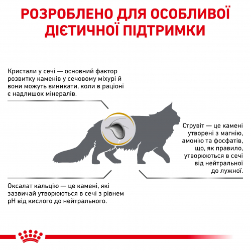 Royal Canin URINARY S/O CAT Сухий корм для дорослих кішок при захворюваннях нижніх сечовивідних шляхів