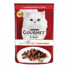 Вологий корм для кішок Purina Gourmet Mon Petit зі смаком яловичини 50 г