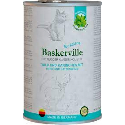 Вологий корм для котів Baskerville Holistic Wild und Kaninchen Оленина з кроликом 400 г.