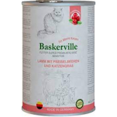 Вологий корм для котів Baskerville Sensitive Lamm Mit Preiselbeeren Ягня з журавлиною та котячою м'ятою 400 г.