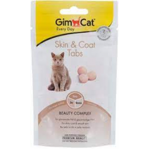 GimCat Skin and Coat Tabs - вітамінні таблетки Джімпет для кішок.