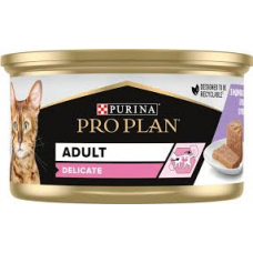 PRO PLAN® DELICATE (ПРО ПЛАН ДЕЛІКЕТ). Паштет з індичкою. Консервований порційний повнораціонний корм для дорослих котів з чутливою системою травлення.