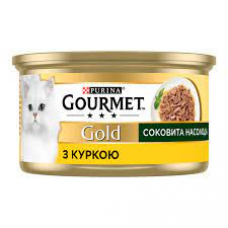 Gourmet Gold Консерви для кішок соковита насолода з куркою.