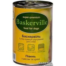 Вологий корм для собак Baskerville Півень з рисом та цукіні.