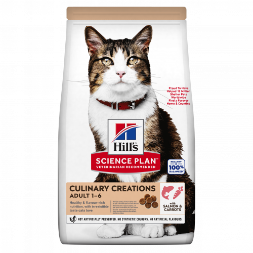 Hill's SCIENCE PLAN Adult Culinary Creations Сухий корм для дорослих котів, із лососем та морквою