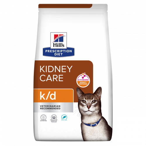 Hill’s PRESCRIPTION DIET k/d з ActivBiome+ Kidney Defense Сухий корм для котів підтримання функції нирок, з тунцем
