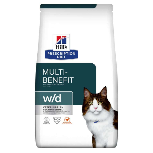 Hill’s PRESCRIPTION DIET w/d Сухий корм для котів при цукровому діабеті та для контролю ваги, з куркою