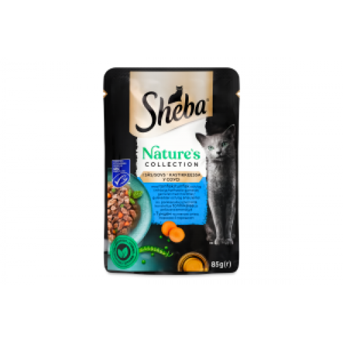 Sheba Nature's Collection з тунцем та лляною олією, морквою й горошком у соусі 