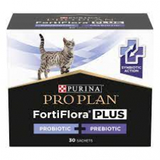 Пробіотик Purina Pro Plan FortiFlora Plus для дорослих котів та кошенят для підтримки нормальної міклофлори кишечника 30 x 1.5 г.