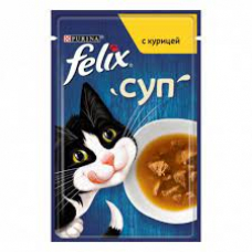 Вологий корм Purina Felix суп для дорослих кішок з куркою 48 г