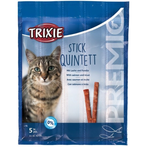 Ласощі для кішок Trixie Premio Quadro-Sticks лосось/форель 5 х 5 г.