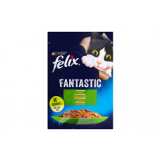 Вологий корм Purina Felix Fantastic для дорослих кішок, з кроликом, шматочки в желе, 85 г