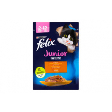 Вологий корм Purina Felix Fantastic Junior для кошенят, з куркою, 85 г