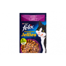 Вологий корм Purina Felix Sensations для кішок, з качкою та шпинатом, 85 г