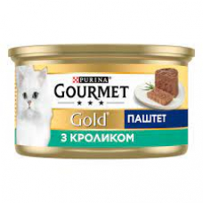 GOURMET Gold (Гурме Голд). З кроликом. Паштет. Консервований порційний повнораціонний корм для дорослих котів