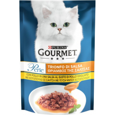 Вологий корм для кішок Purina Gourmet Perle Gravy Delight Міні філе у соусі з куркою 85 г.