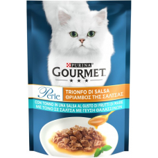 Вологий корм для кішок Purina Gourmet Perle Gravy Delight Міні філе у соусі з тунцем 85 г.